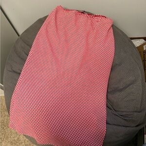 Wild Fable Red Checkered A-Line Skirt